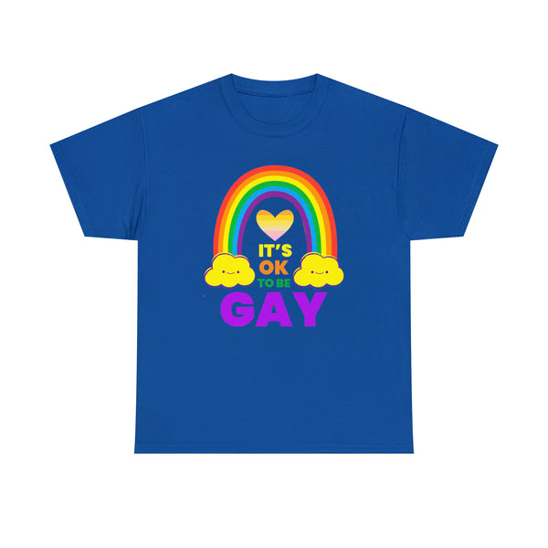 It's OK to Be Gay Gender Equality LGBTQ Pride Day Gay Rights Tshirts Shirts for Women Plus Size