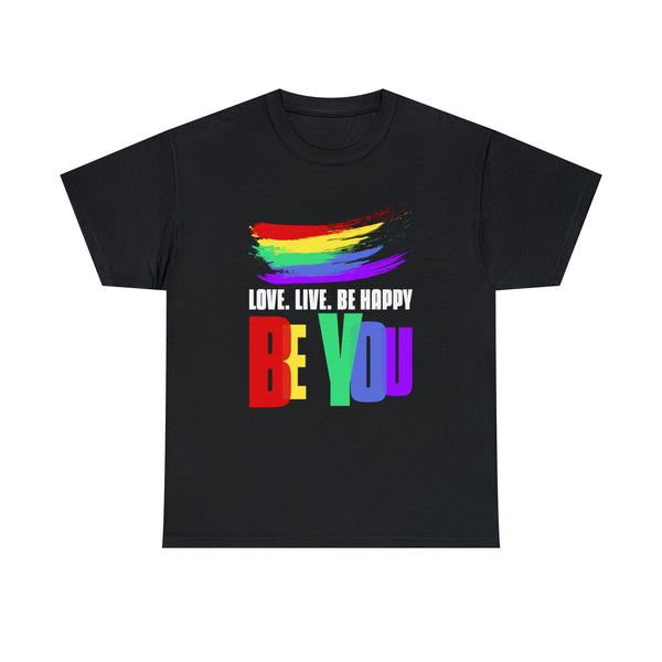 Be You Shirt LGBTQ Pride Rainbow Flag Gay Lesbian Pride Ally Plus Size Clothing for Women