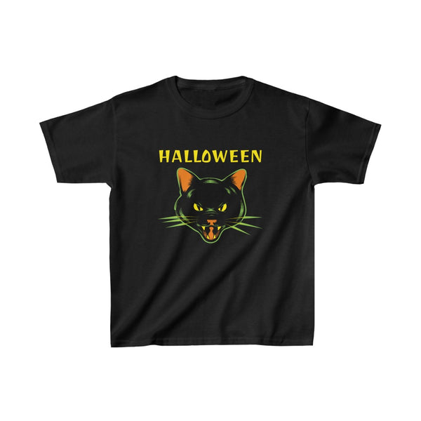 Black Cat Girls Halloween Shirt Kids Black Cat Shirt Halloween Shirts for Girls Kids Halloween Shirt