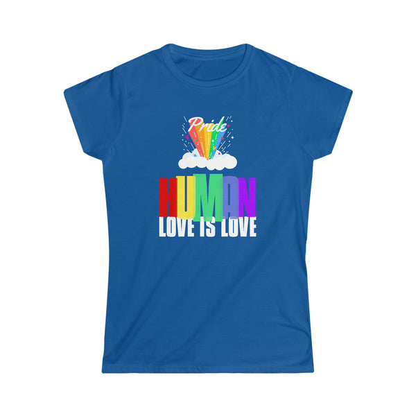 LGBT Human Rainbow Shirt Gay Lesbian Pride Shirt Rainbow Shirts for Women