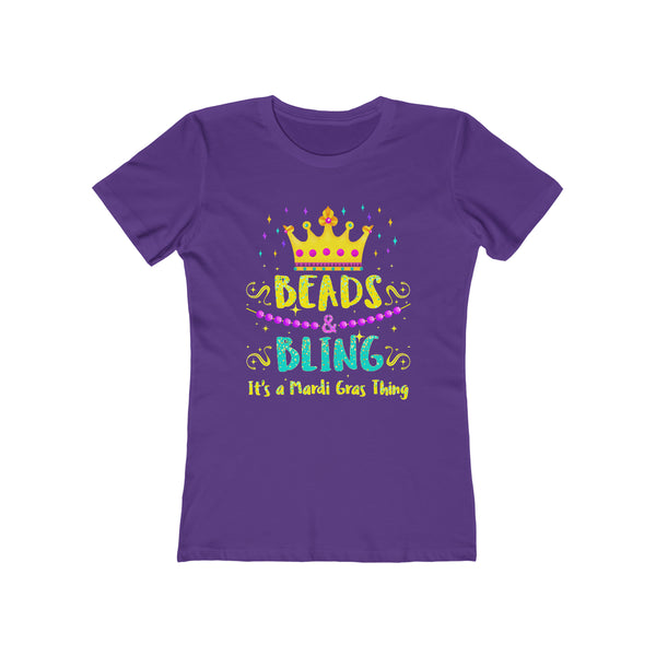 Mardi Gras Shirts for Women Beads and Bling It's Mardi Gras Shirt New Orleans Mardi Gras Outfit for Women