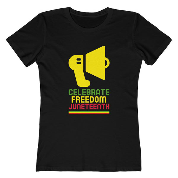 Black History T-shirt for Women Freedom Day Womens Black Pride Tee