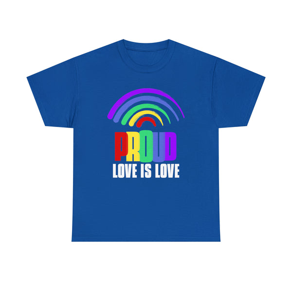 Proud LGBT Shirt Love is Love TShirts Gay Pride Day Rainbow Womens Plus Size Tops