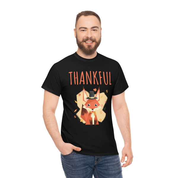 Big and Tall Thanksgiving Shirts for Men Cool Fox Shirt Fall Shirts Men Plus Size Thankful Shirts for Men