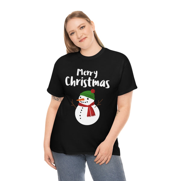 Snowman Womens Christmas Pajamas Christmas T-shirt Funny Plus Size Christmas Shirts for Women Plus Size
