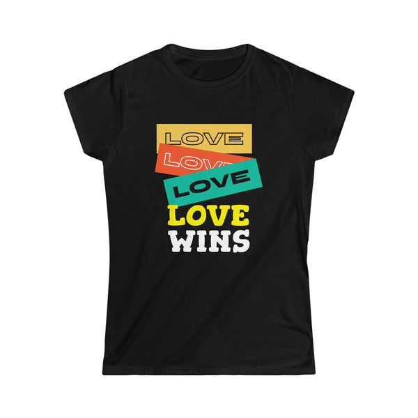 Love Wins Lesbian Gay Bisexual Transgender LGBT Ally Womens T Shirts