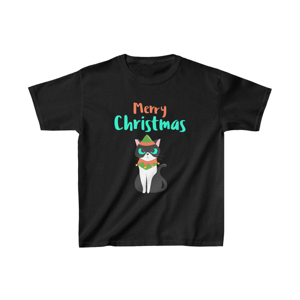 Funny Cat Kids Christmas Shirt for Boys Christmas Tshirt Funny Christmas Shirt Christmas Gift for Boy