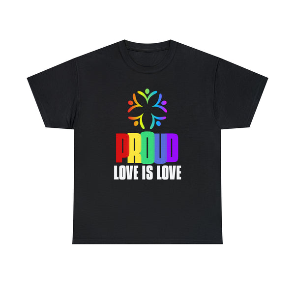 Proud LGBT Shirt Love is Love Shirt LGBTQ Pride Rainbow Flag Tshirts Shirts for Women Plus Size