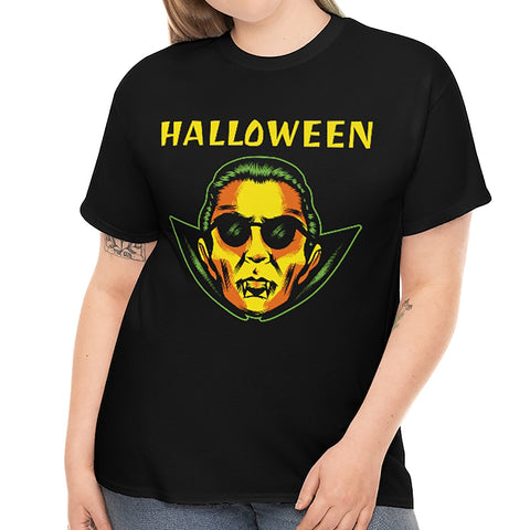 Vampire Plus Size Halloween Shirts for Women Cool Dracula Shirt Plus Size Halloween Costumes for Women