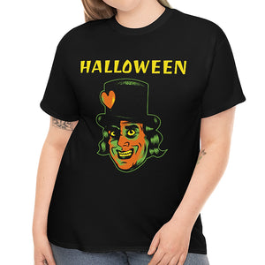 Mad Hatter Halloween Shirt Women Plus Size Funny I Heart Halloween Costumes for Plus Size Women