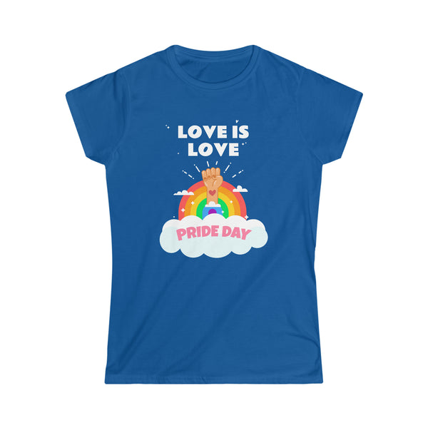 Love is Love Gay Pride Month LGBTQ Rainbow Lesbian Gay Shirts for Women