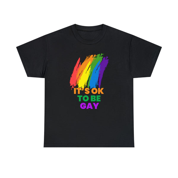 It's OK to Be Gay Equality LGBTQ Pride Rainbow Gay Lesbian Plus Size Tops for Women