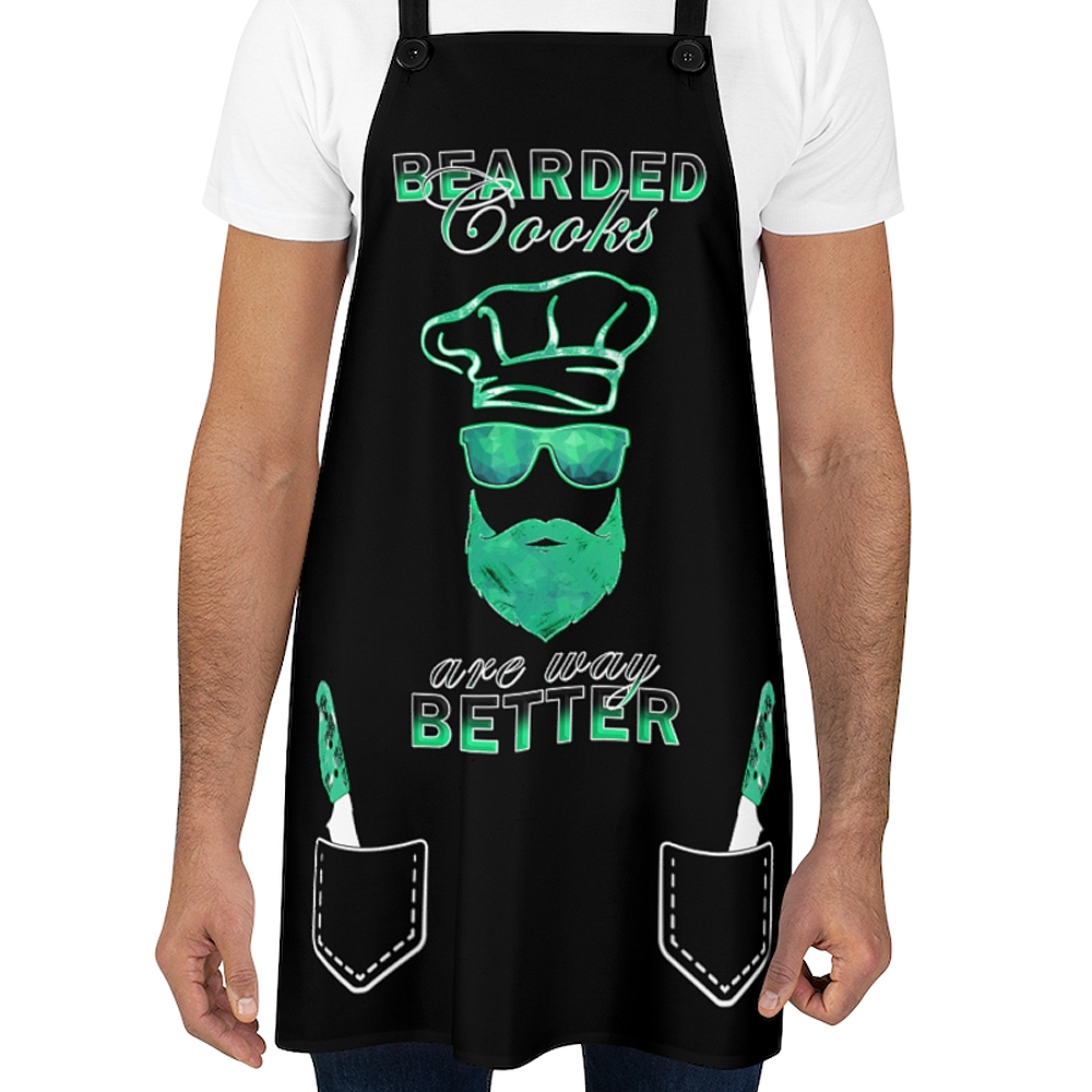 Aprons for Men Bearded Chef Apron BBQ Aprons for Men Funny Apron Kitchen  Aprons for Men Grilling Gifts for Men – Fire Fit Designs