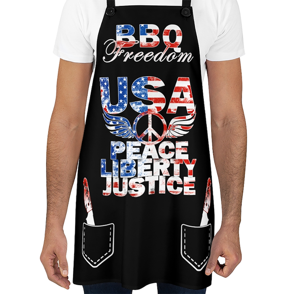 4th of July BBQ Aprons for Men & Women USA Chef Apron Patriotic Grilling Gifts for Men American BBQ Apron - Fire Fit Designs