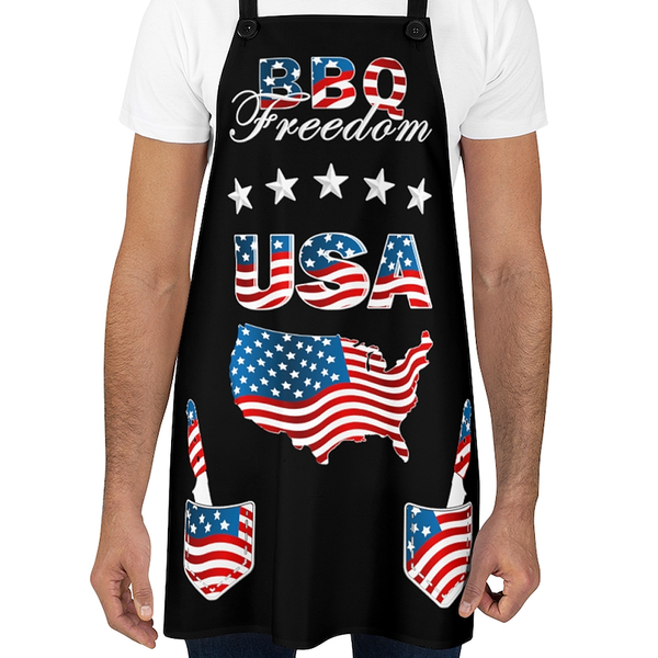 4th of July BBQ Aprons for Men & Women 4th of July Aprons 4th of July Gifts USA BBQ Grilling Gifts for Men - Fire Fit Designs