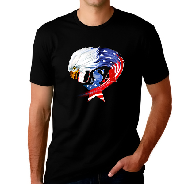 American Eagle Shirts for Men American Flag Patriotic Shirts 4th of July Shirts for Men USA Shirt - Fire Fit Designs