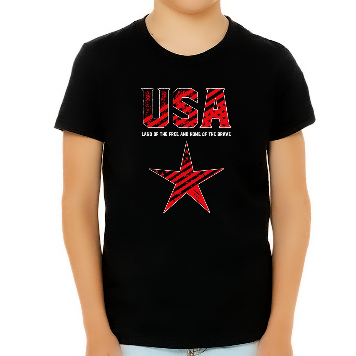 4th of July Shirts for Boys USA Shirt American Star Shirts for Boys American Flag Patriotic Shirts - Fire Fit Designs