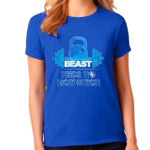 Graphic Tees for GIRLS YOUTH - Beast Needs No Motivation Graphic Shirts for KIDS - Cool GIRLS Shirts