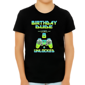 8th Birthday Shirt Boy - Birthday Boy Shirt 8 Gift - Its My Birthday Dude Happy Birthday Shirt - Fire Fit Designs