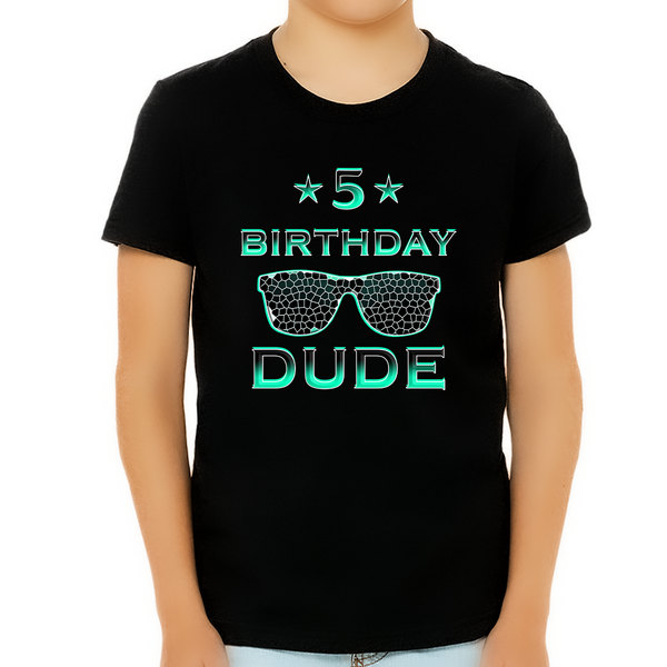 5th Birthday Shirt Boy - Perfect Dude Shirt - Perfect Dude Merchandise - Birthday Boy Shirt 5 - Fire Fit Designs