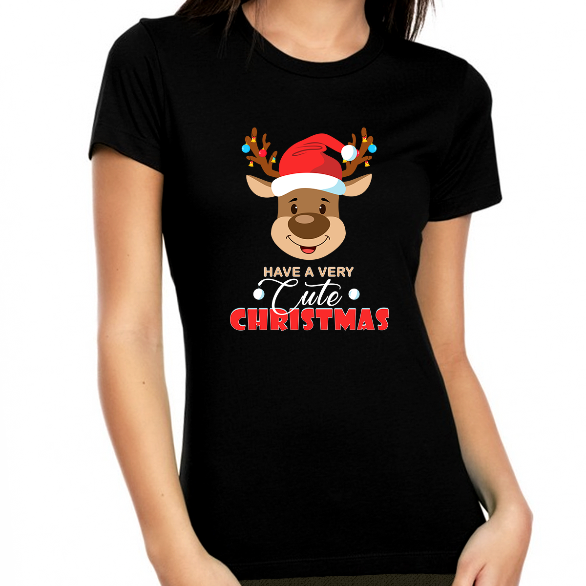 Cute Christmas Shirts for Women Cute Christmas Outfits for Women Cute Reindeer Christmas Shirt