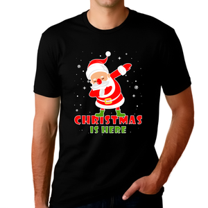Funny Christmas Shirts for Men Christmas Shirts for Family Christmas Dabbing Santa Matching Shirt