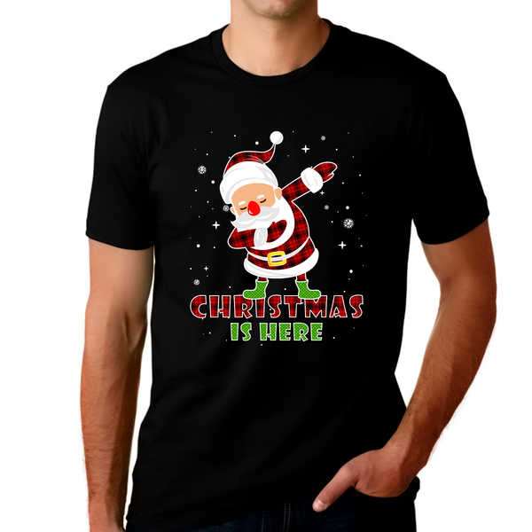 Funny Christmas Shirts for Men Funny Christmas Outfits for Men Christmas is Here Plaid Shirt