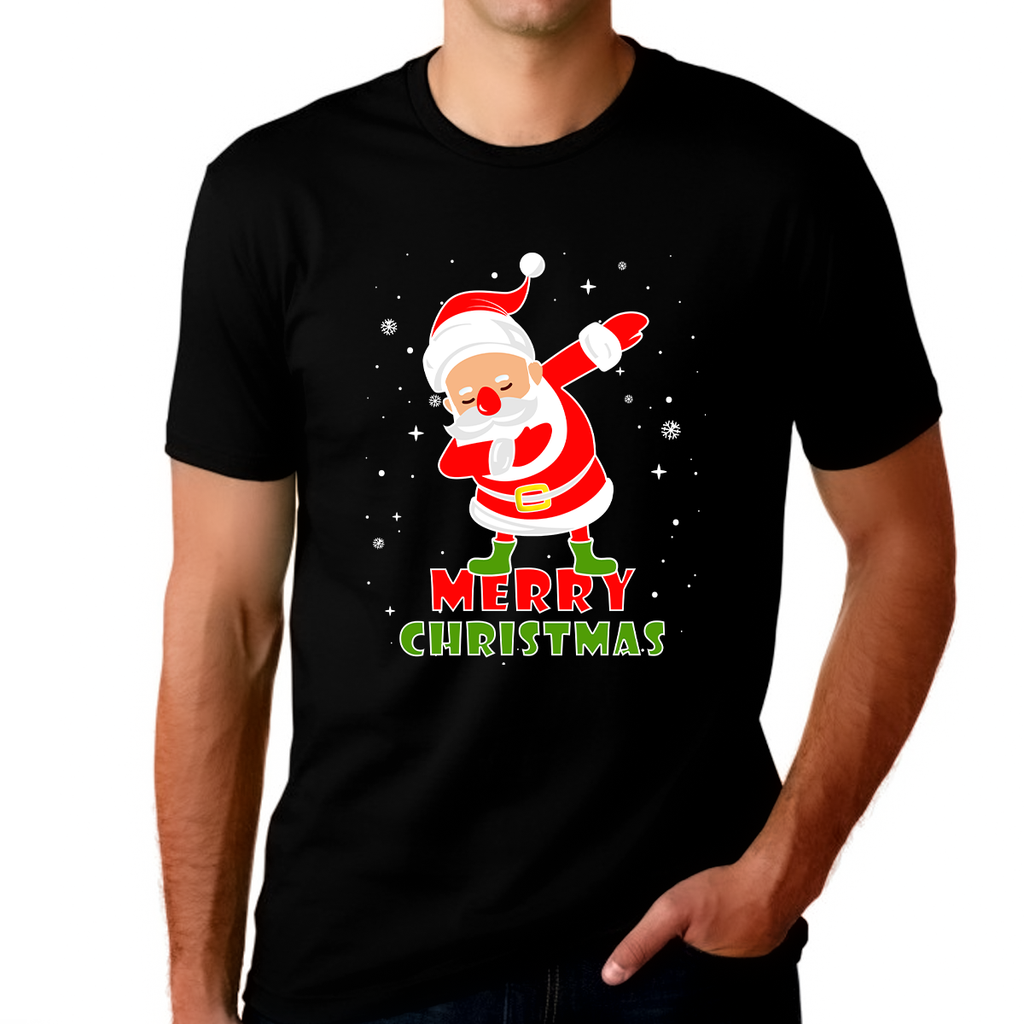 Funny Christmas Shirts for Men Christmas Outfits for Men Merry Christmas Pajamas Shirt Black / M