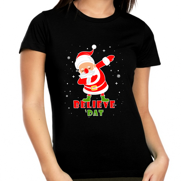 Funny Plus Size Christmas Shirts for Women Plus Size Christmas Tshirts Believe Shirts for Women Shirt