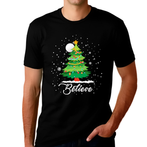 Funny Christmas Shirts for Men Matching Christmas Clothes for Men Chriistmas Tree Xmas Shirt