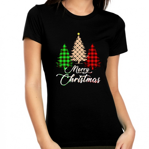 Cute Christmas Shirts for Women Family Christmas Outfits Cute Plaid Christmas Shirt Matching Shirt