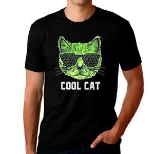 Cool Cat Shirt - Cool Cat Dad Shirt - Cat Shirts for Men Cat Dad Gifts for Men Cat Lover Shirts - Fire Fit Designs
