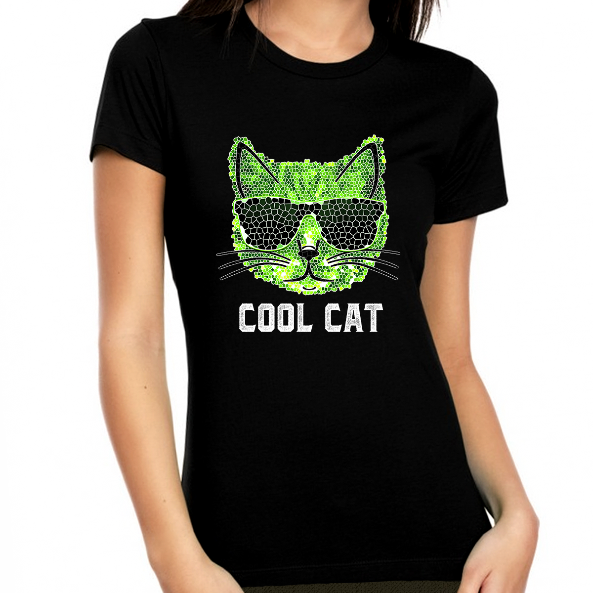 Cool Cat Shirt - Cool Cat Mom Shirt - Cat Shirts for Women Cat Mom Gifts for Women Cat Lover Shirts - Fire Fit Designs