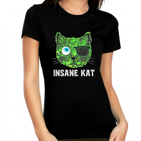 Crazy Cat Shirt - Cat Mom Shirt - Insane Cat Shirts for Women Cat Mom Gifts for Women Cat Lover Shirts - Fire Fit Designs