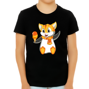 Cute Cat Shirt - Cute Cat Shirts for Boys - Cat Gifts for Boys - Kids Cat Lover Shirts - Fire Fit Designs