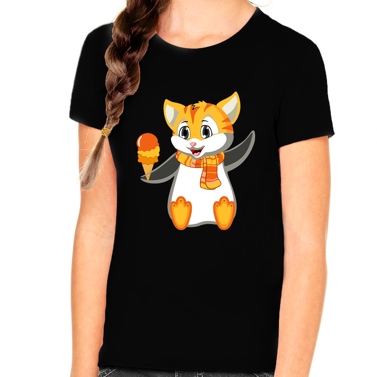 Cute Cat Shirt - Cute Cat Shirts for Girls - Cat Gifts for Girls - Kids Cat Lover Shirts - Fire Fit Designs