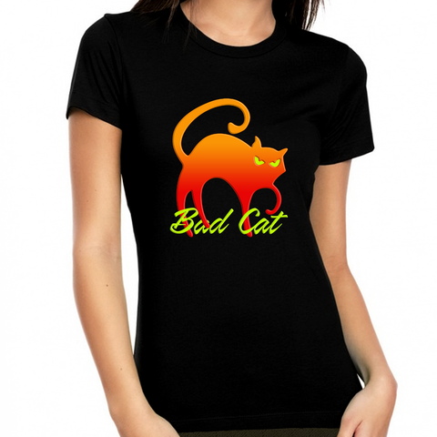 Bad Cat Shirt - Cat Mom Shirt - Cat Shirts for Women Cat Mom Gifts for Women Cat Lover Shirts - Fire Fit Designs