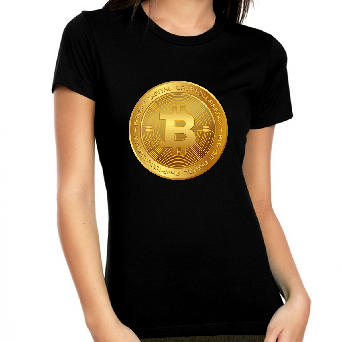 Bitcoin Shirt for Women Bitcoin Logo Womens Crypto Shirt Cryptocurrency Bitcoin Gift BTC Bitcoin Clothing