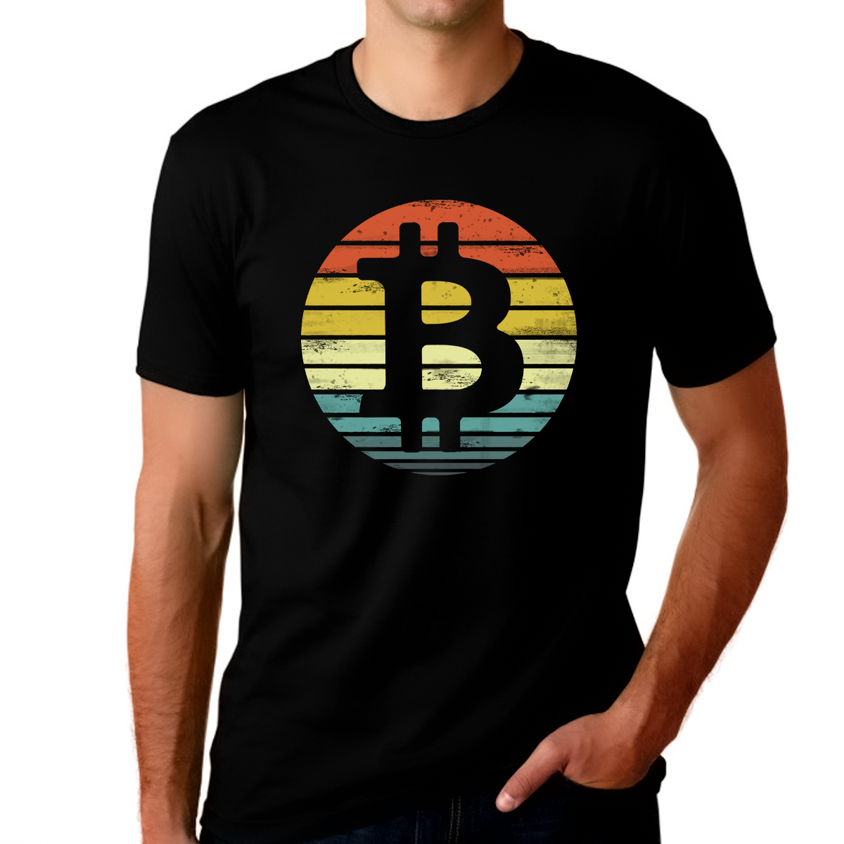 Vintage Bitcoin Shirt for Men Bitcoin Logo Crypto Shirt Bitcoin Gift ETH Mens Retro Bitcoin Shirts