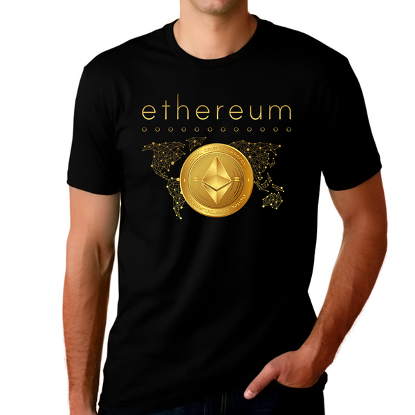 Ethereum Shirt for Men Ethereum Logo Mens Crypto Shirt Cryptocurrency Ethereum Gift ETH Ethereum Apparel