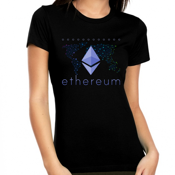 Ethereum Shirt for Women Ethereum Logo Womens Crypto Shirt Cryptocurrency Ethereum Gift ETH Ethereum Clothing