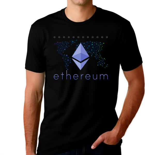 Ethereum Shirt for Men Ethereum Logo Mens Crypto Shirt Cryptocurrency Ethereum Gift ETH Ethereum Clothing