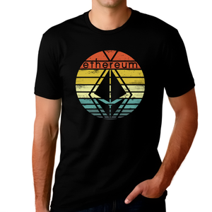 Vintage Ethereum Shirt for Men Ethereum Logo Crypto Shirt Ethereum Gift ETH Mens Retro Ethereum Shirts