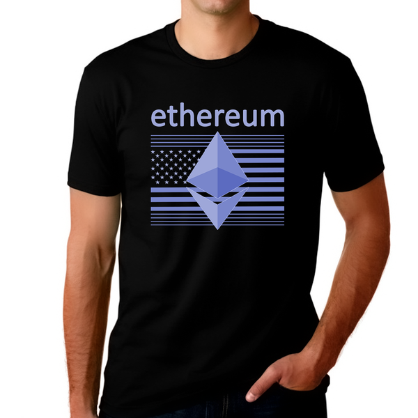 Crypto Shirt for Men Crypto Gifts Ethereum Shirt USA Crypto Shirt ETH Crypto Shirts for Men Crypto Shirt