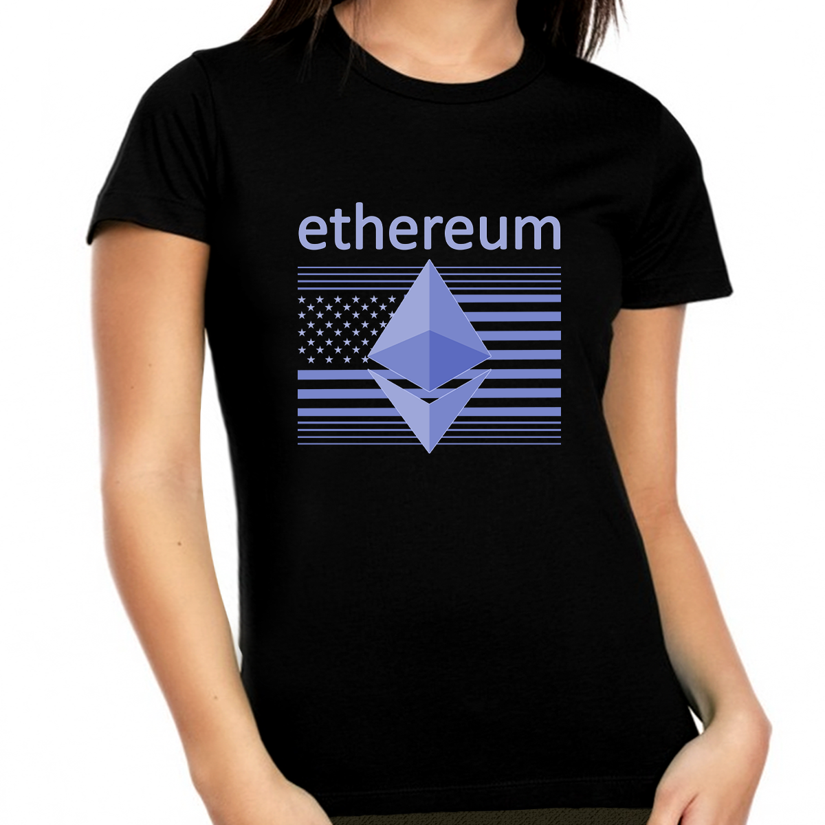 Ethereum Shirts for Women Plus Size Ethereum Shirt USA Crypto Shirt ETH Crypto Shirts for Women Crypto Shirt