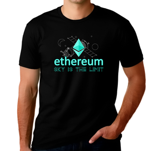Plus Size Crypto Shirts for Men Ethereum Cryptocurrency ETH Shirt Crypto Shirt Cool Ethereum Shirt