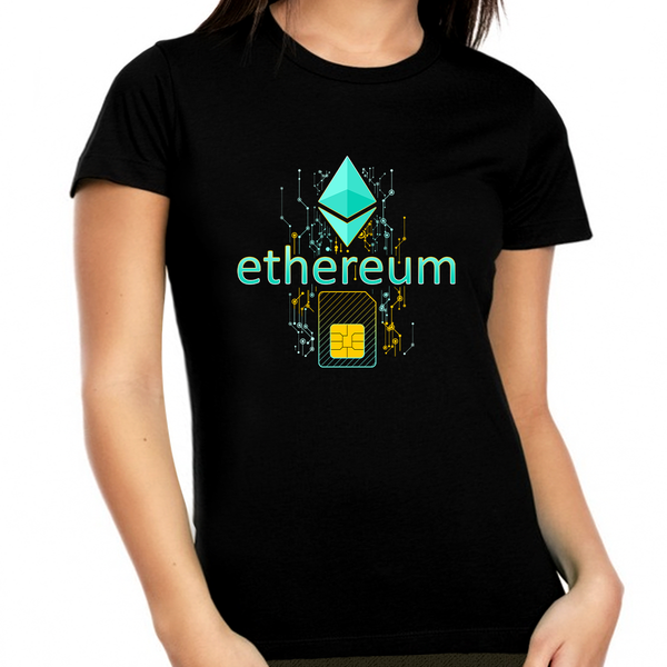 Plus Size Ethereum Shirts for Women Ethereum Crypto Currency Ethereum Shirt ETH Digital Ethereum Shirt
