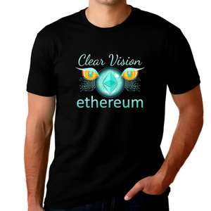 Big and Tall Ethereum Shirts for Men Ethereum Shirt Crypto Shirt Ethereum Clear Vision Ethereum Shirt