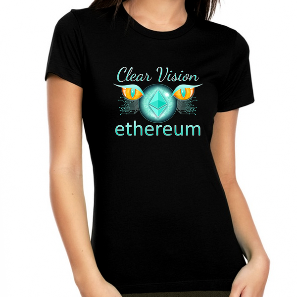 Ethereum Shirts for Women Crypto Gifts Ethereum Shirt Crypto Shirt Ethereum Clear Vision Ethereum Shirt