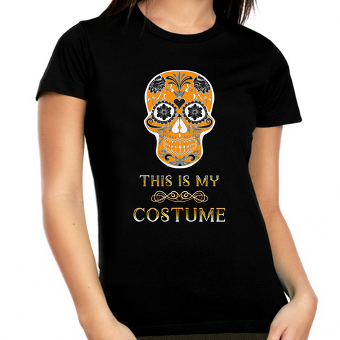 Funny Skeleton Shirt Halloween Shirts for Women Plus Size 1X 2X 3X 4X 5X Halloween Clothes for Women